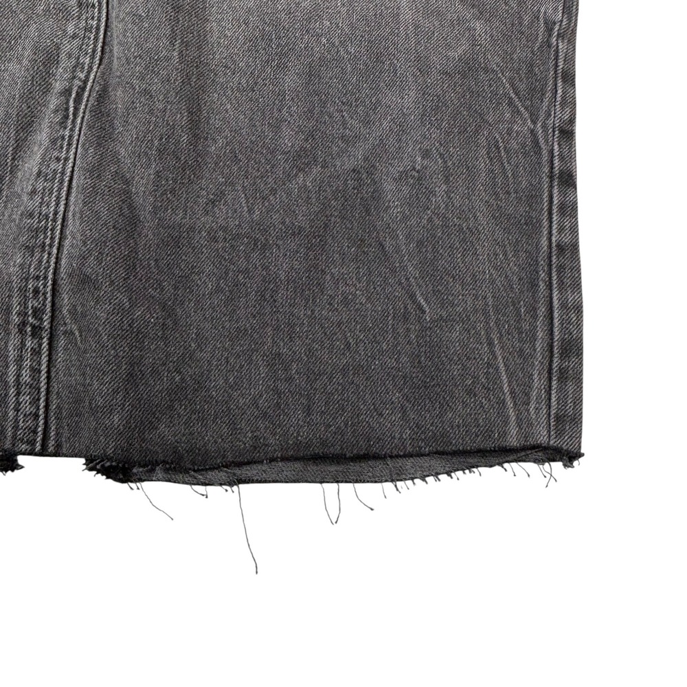 We The Free Free People Womens Size 2 Distressed Denim Midi Skirt Raw Hem NEW - Picture 4 of 14